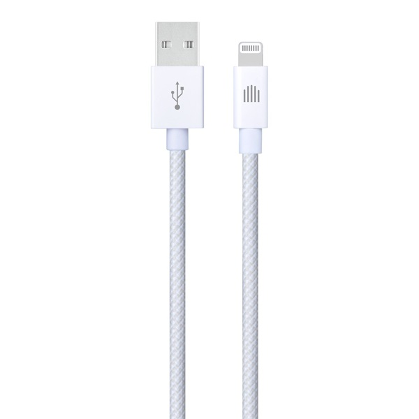 Dviced DV120003 1,25m USB A - Lightning fehér szőtt borítású adat- és töltőkábel (DV120003)