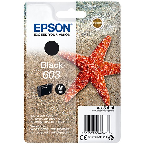 Epson C13T03U14020 blækpatron 1 stk Original Standard udbytte Sort