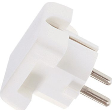 BACHMANN Schutzkontaktstecker weiss flache AusfUhrung montierbar