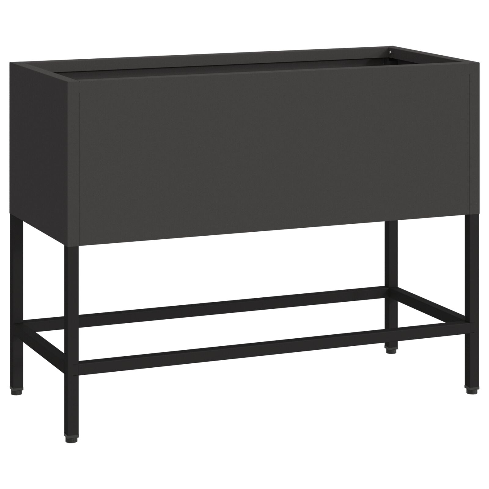 Emelt Kertészkedő 60x26x45 cm Fekete Acél (865883)