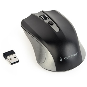 Gembird MUSW-4B-04-GB vezeték nélküli optikai egér szürke-fekete (MUSW-4B-04-GB)