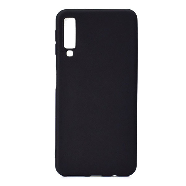 Szilikon telefonvédő (matt) FEKETE [Samsung Galaxy A7 (2018) SM-A750F] (5996457828494)