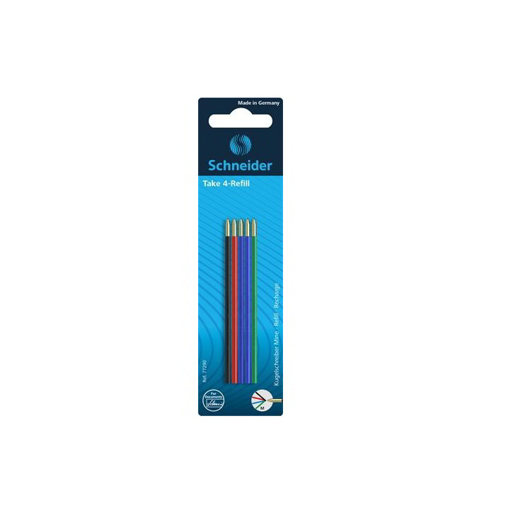 Schneider Take 4 Golyóstollbetét - 0,5mm / Vegyes színek (5 darabos) (77290)
