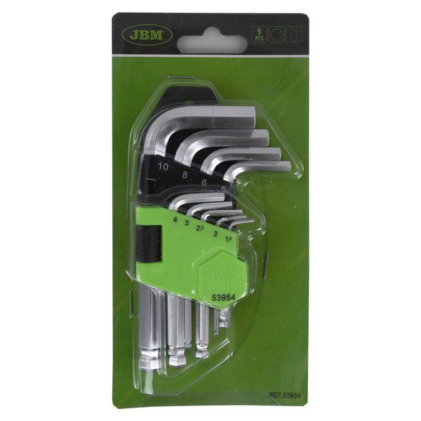 JBM , Imbuszkulcs szett, 1,5-10 mm (0253954)