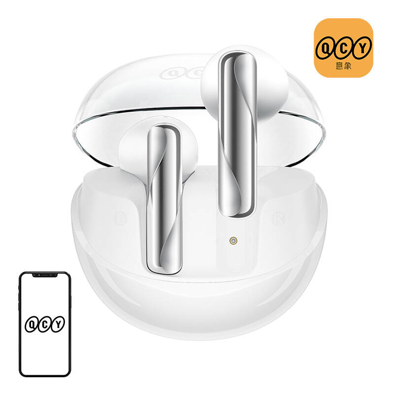 QCY T32 AilyBuds Clear TWS Bluetooth Fülhallgató Headset Töltőtokban - Fehér (T32 WHITE)