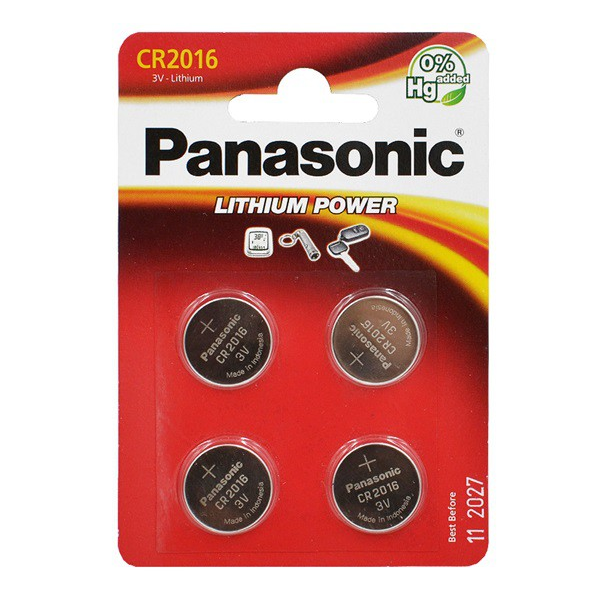 PANASONIC gombelem (CR2016EL / 4B, 3V, lítium) 4db / csomag (CR2016EL-4B)