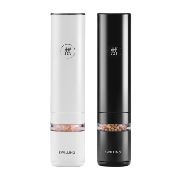 Set 2 rasnite electrice pentru condimente, Zwilling, Plastic, Alb/Negru