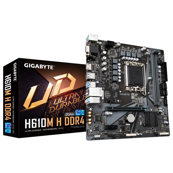 GIGABYTE H610M H DDR4 bundkort Intel H610 Express LGA 1700 micro ATX