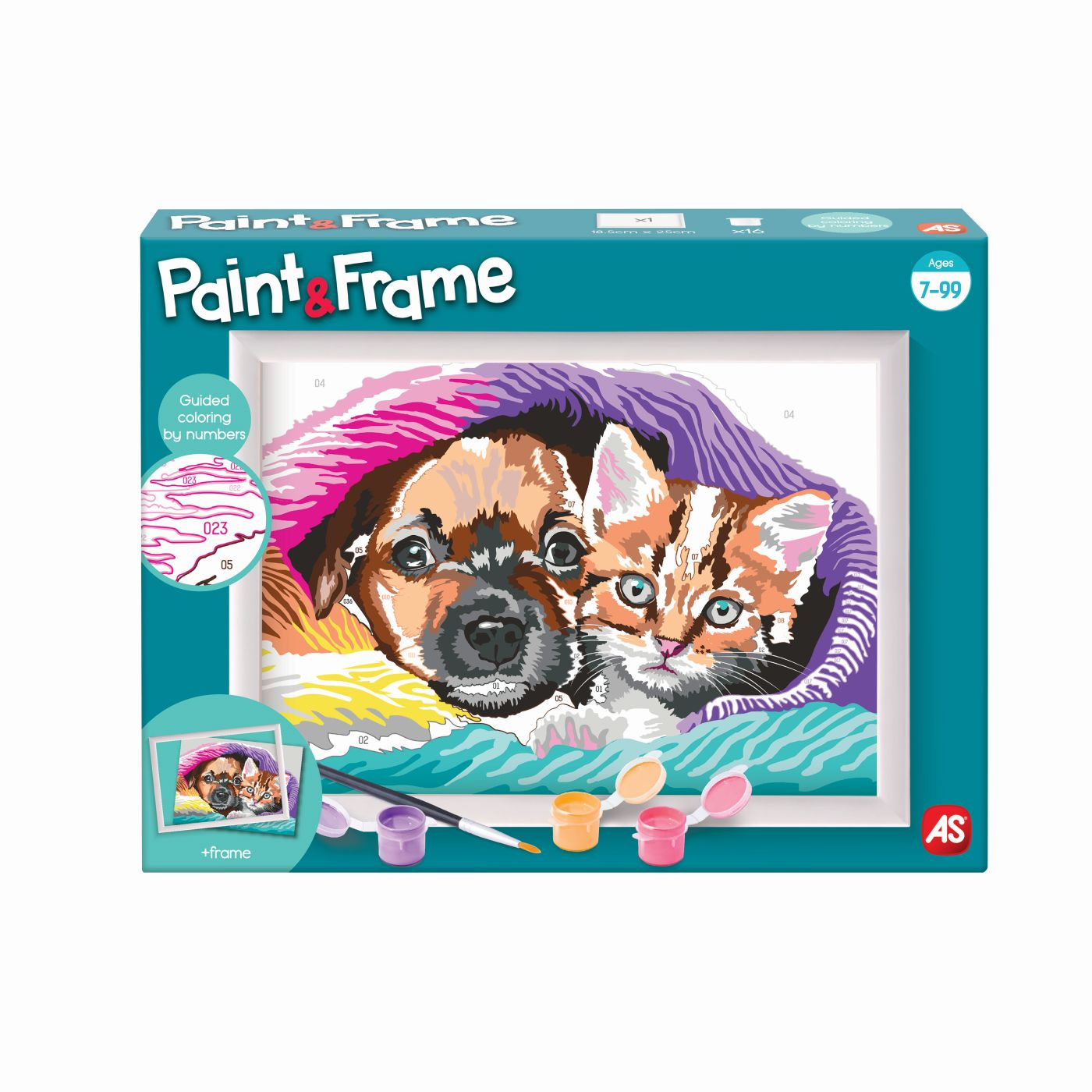 AS CRAFT Paint & Frame számfestő készlet - Édes barátság (1038-41020)