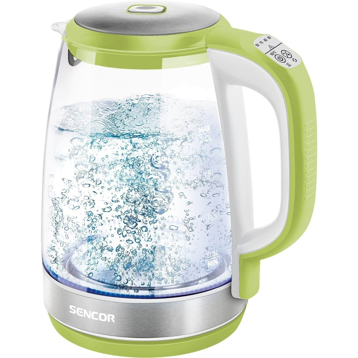 Sencor SWK 2197GG vízforraló hőfokszabályzóval zöld (SWK 2197GG)