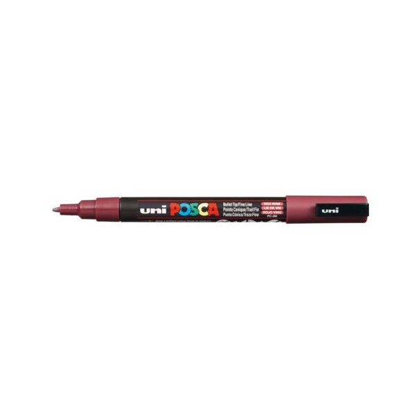 Uni Posca PC-3M 0.9-1.3mm Marker - Vörösbor (2UPC3MVOROSBOR)