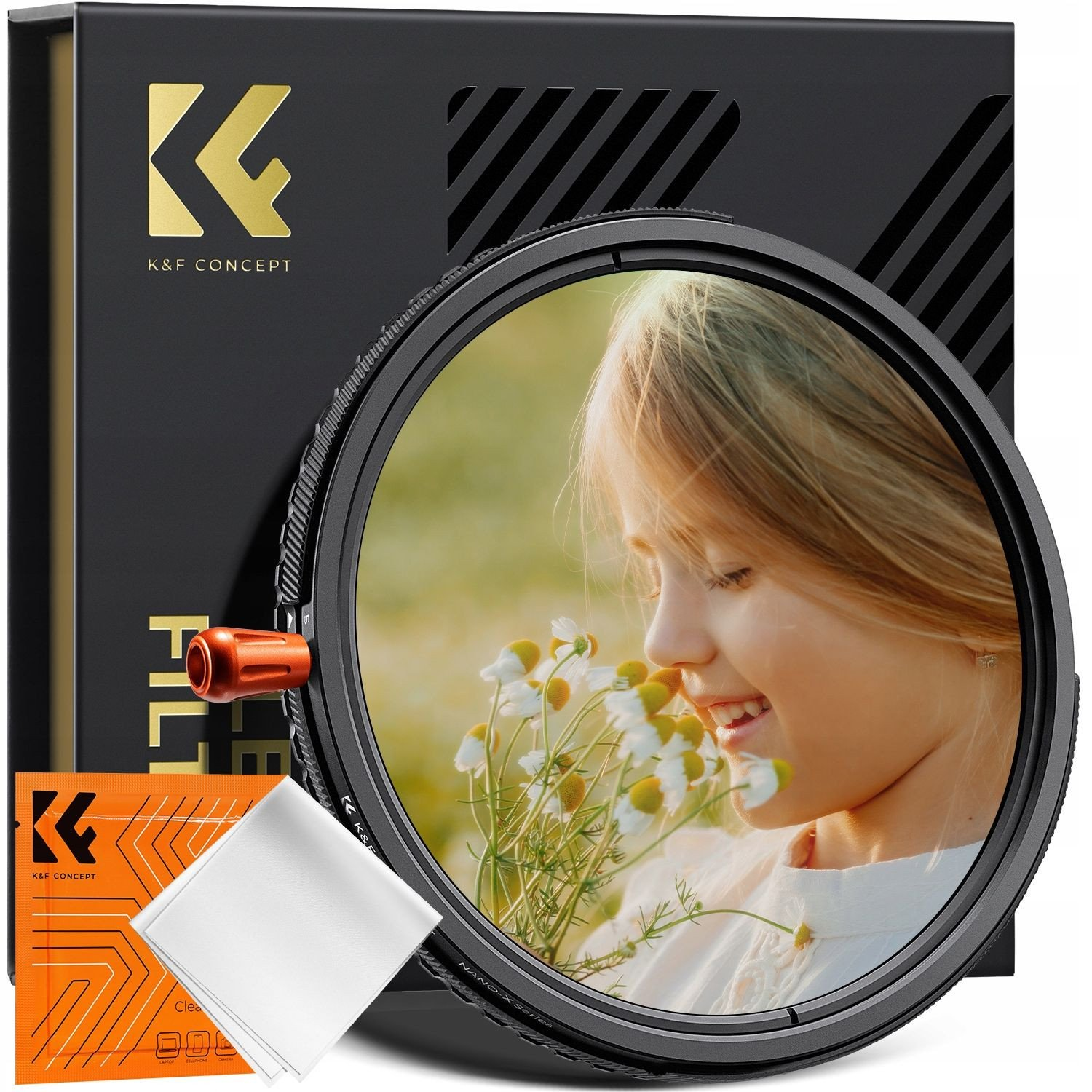 K&F Concept NANO-X, CPL+VARIO ND2-32+Black Mist 1/4 szűrő, w/o black cross, HD, vízlep, karcálló, 82 (SB9994)