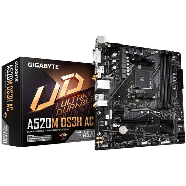 GIGABYTE A520M DS3H AC alaplap AMD A520 AM4 foglalat Micro ATX