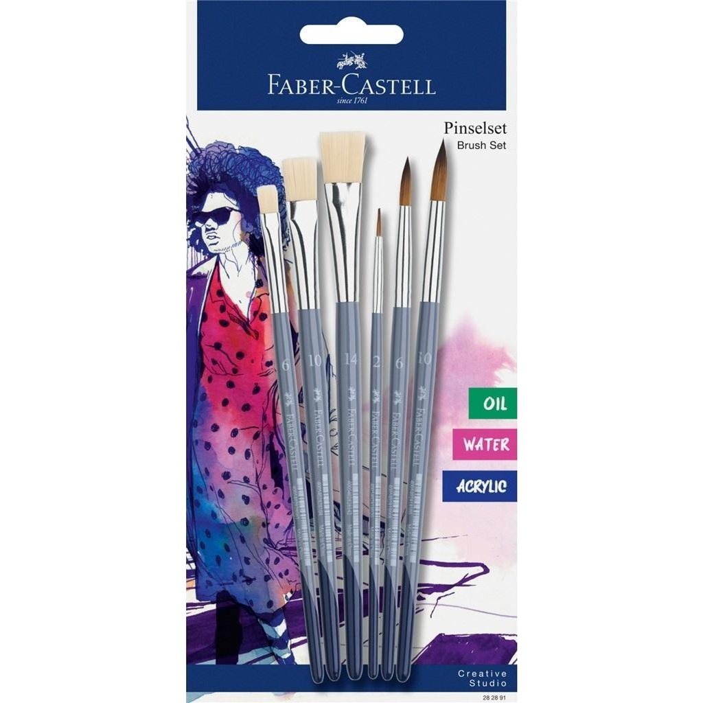 Faber-Castell: 6 Darabos Ecset Készlet (602808)