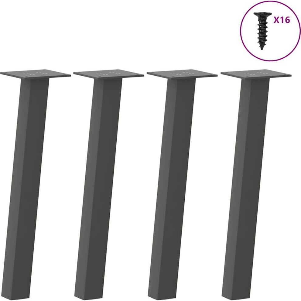 dohányzóasztal lábak 4 db antracit 42 cm acél (4012490)