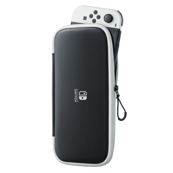 Nintendo Switch (OLED modell) hordtok fekete-fehér (NSP129)