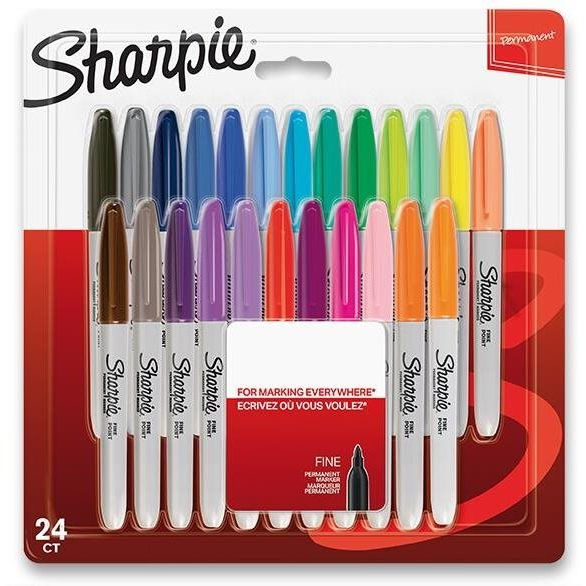 Permanentní popisovač vícebarevný Sharpie 24 ks
