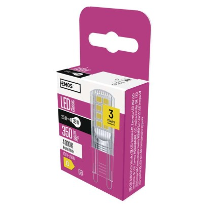 EMOS LED izzó Classic JC / G9 / 2,5 W (32 W) / 350 lm / természetes fehér (DBKF-EMZQ9536)