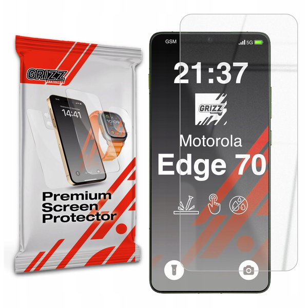 Szkło hybrydowe GrizzGlass HybridGlass do Motorola Edge 70