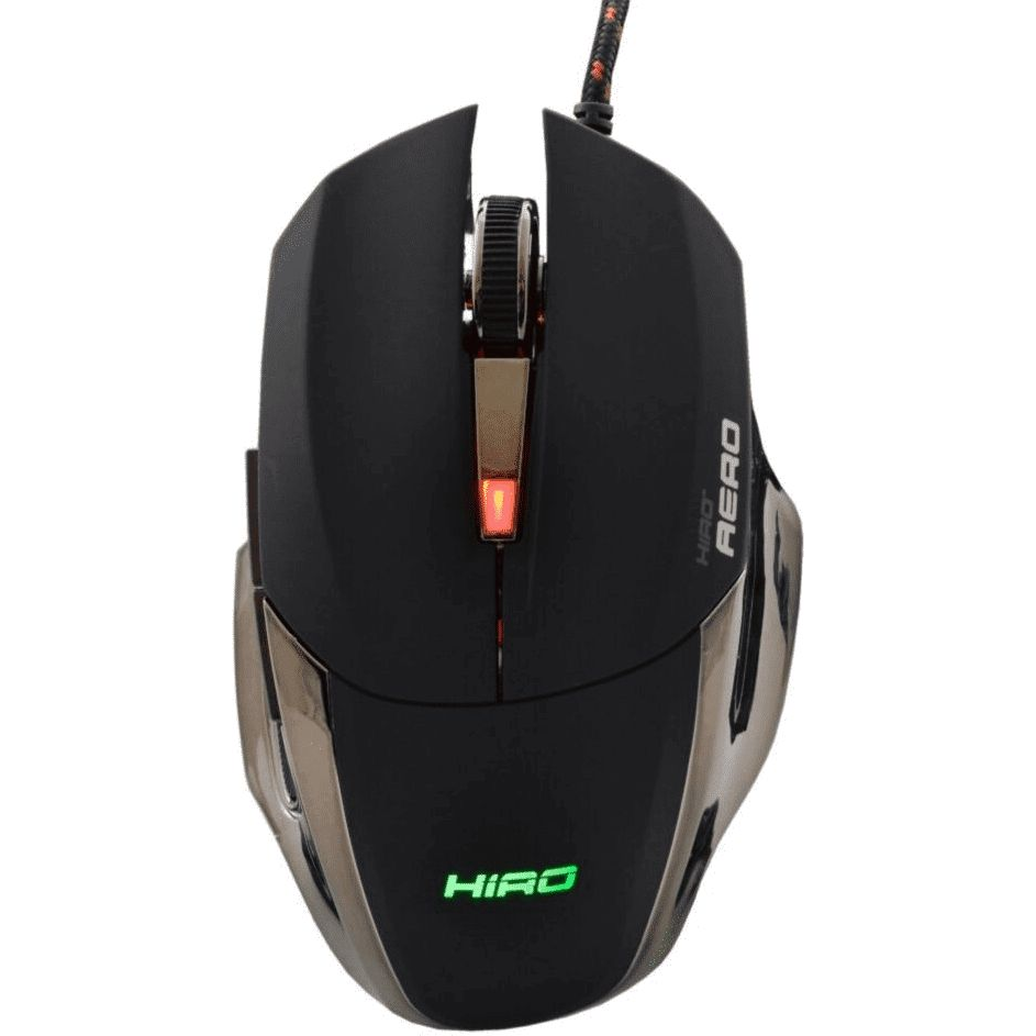 Hiro Aero V2 Gaming Egér 3200 DPI Optikai Fekete-Ezüst (NTT-22v2)