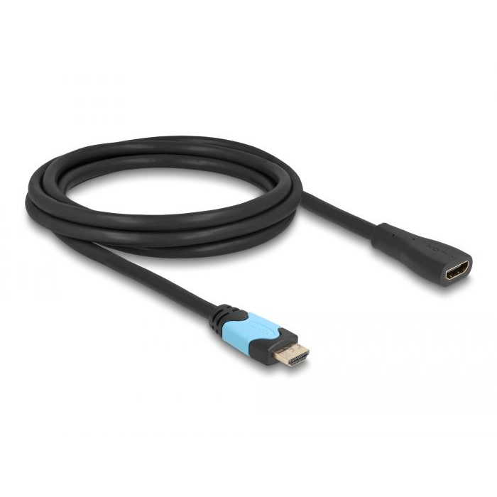 DeLock HDMI anya - HDMI apa kábel 48 Gbps 8K 60 Hz bővítőkábel fekete 2 m (81998) (D81998)
