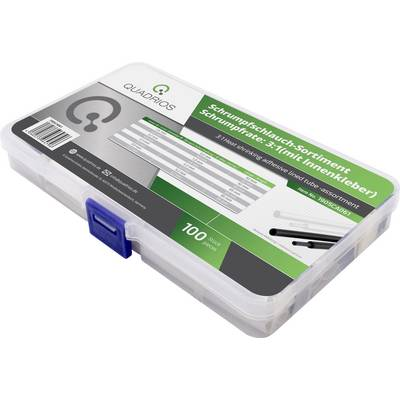 Quadrios 1905CA061 Zsugorcső készlet Fekete, Fehér 100 rész (1905CA061)