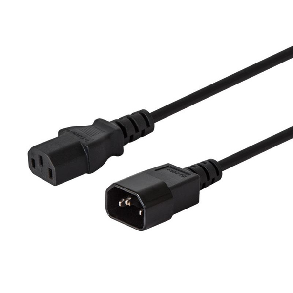Kabel SAVIO CL-99 (C14 / IEC C14 / IEC 320 C14 M - C13 F; 1,2m; barva