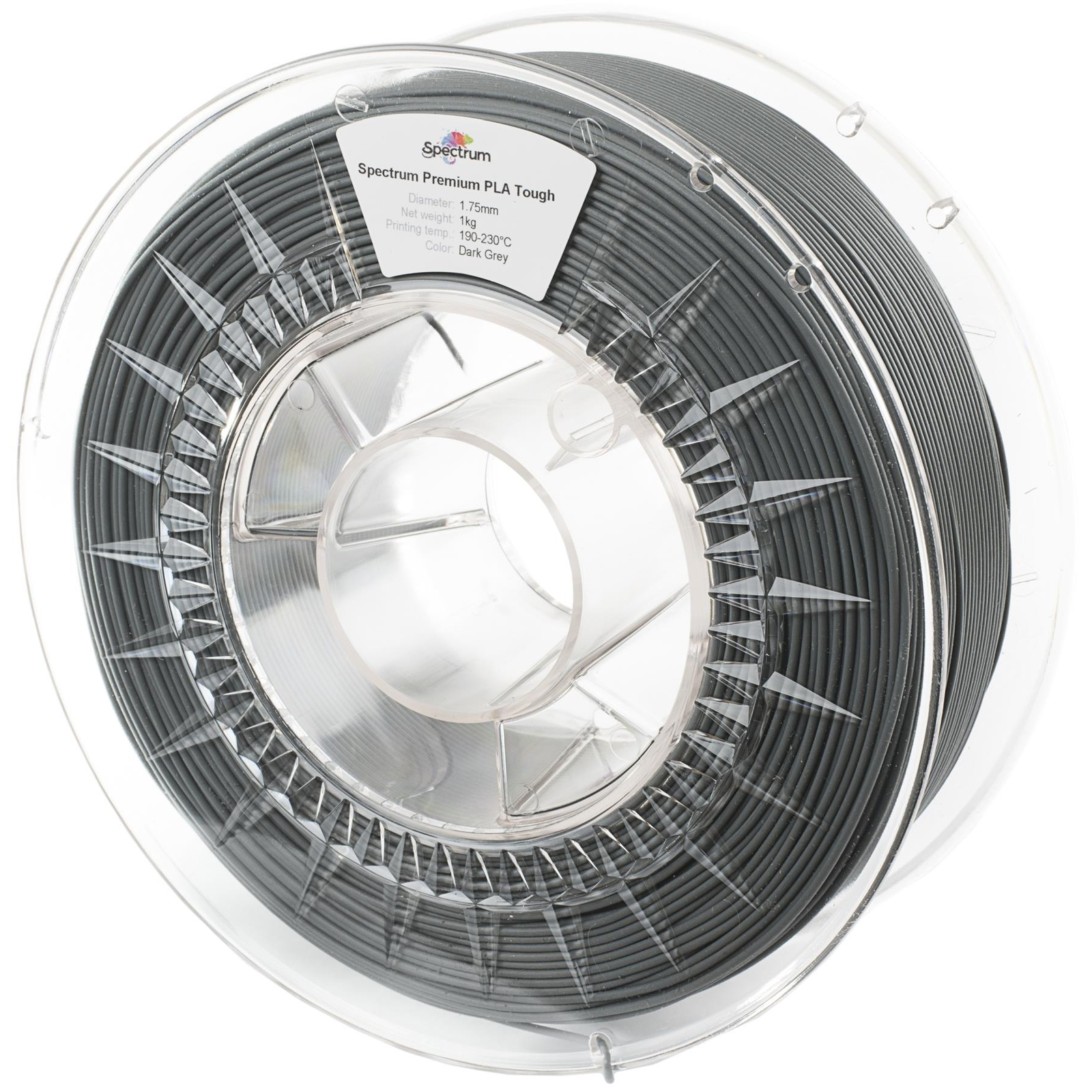 Spectrum 3D nyomtatószál, PLA Tough, 1,75 mm, Dark Grey, 1 kg (80196)
