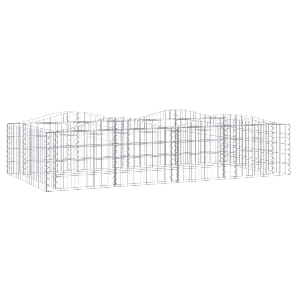 íves horganyzott vas gabion magaságyás 200x100x50 cm (153550)