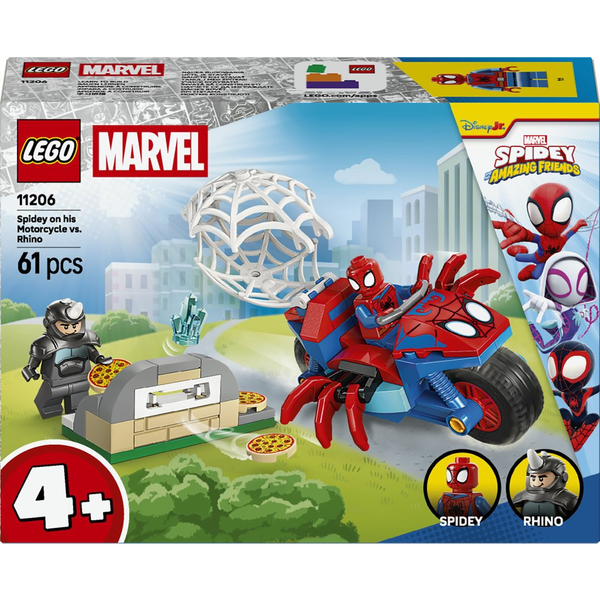 LEGO MARVEL SPIDEY ON MOTORCYCLE VS RHINO 11206