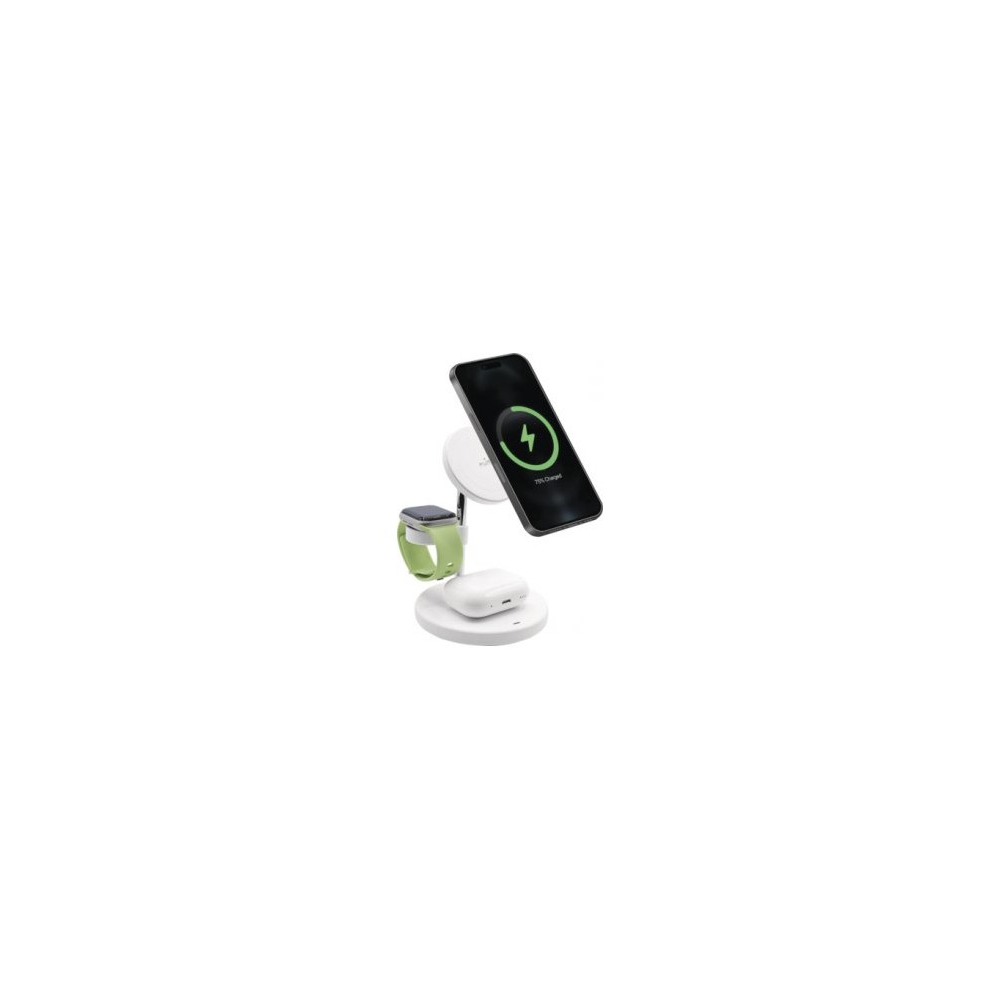 Puro 3-in-1 MagSafe dokkoló - Fehér (PUFCCSQIMAG2WHI)
