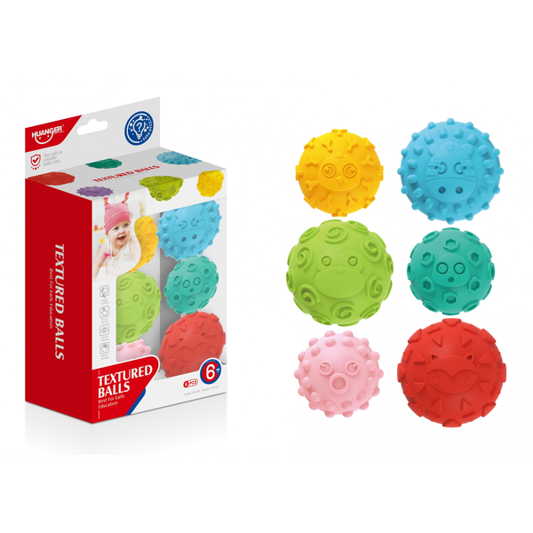 Yixing Toys Tapintásfejlesztő labdák - 6 darabos szett