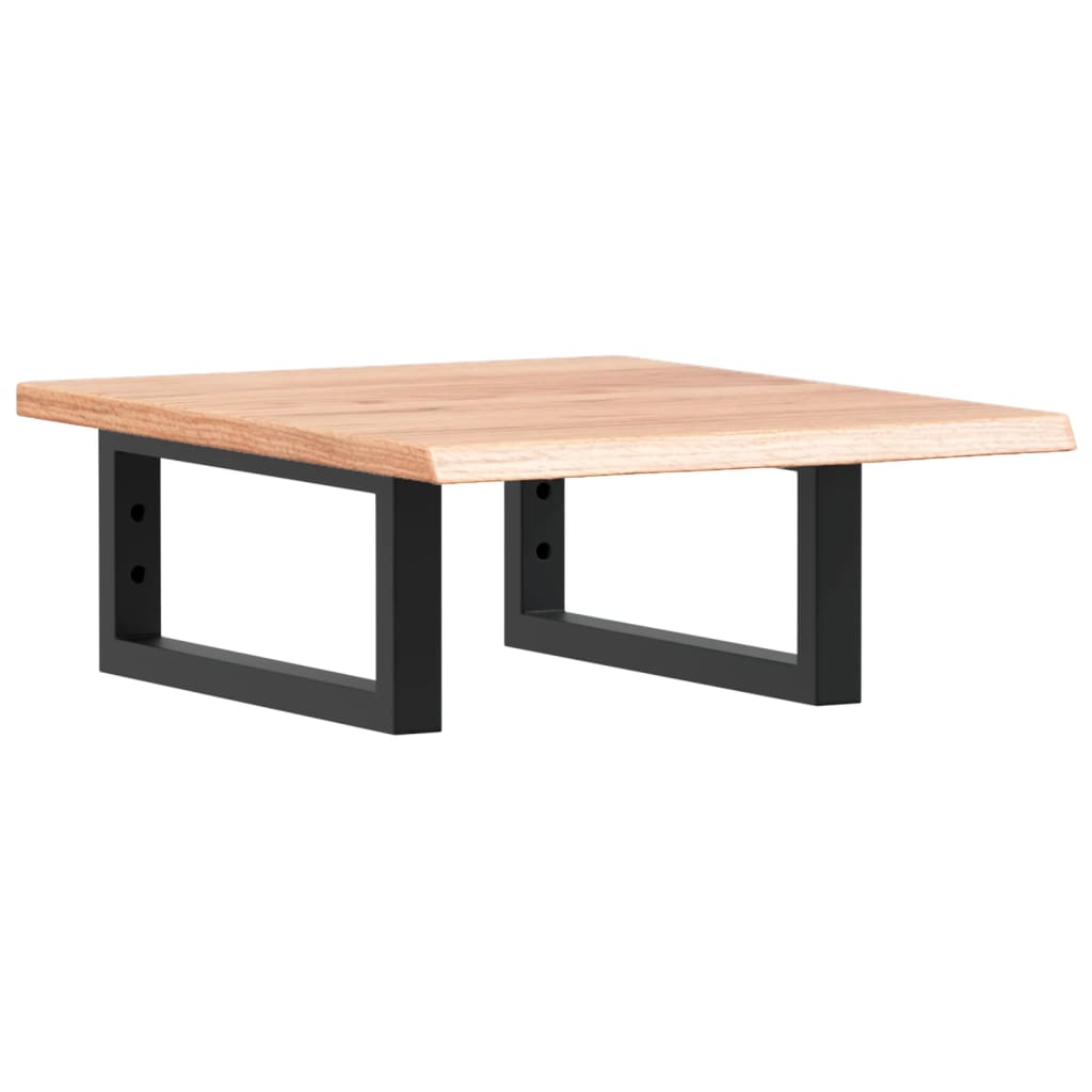 acél és tömör tölgyfa falra szerelhető mosdópolc (3302553)