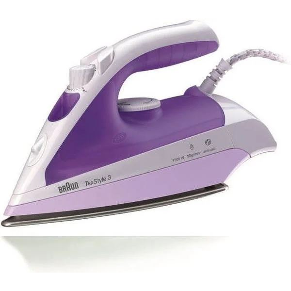 Braun TS320C vasaló Száraz és gőzölős vasaló Kerámia talp 1700 W Lila, Fehér (0X12711059)