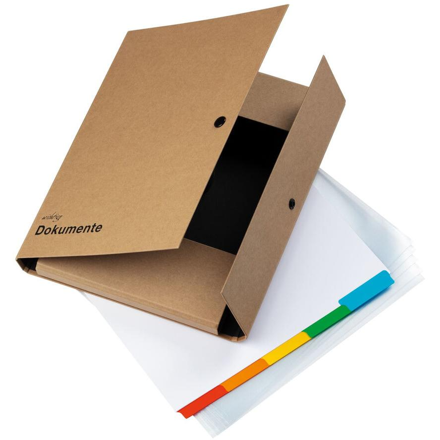 PAGNA Dokumentenmappe 2-Ring-Mechanik Kraftpapier Natur (30500-11) (30500-11)