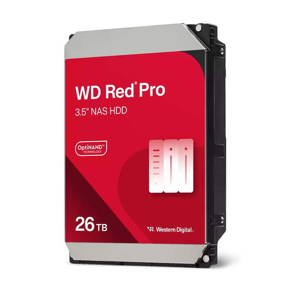 Western Digital Red WD260KFGX internal NAS Hard drive, 26 TB, 3.5", SATA3, 7200 RPM, 512MB, 272 MB/s