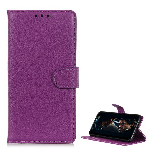 Tok álló, bőr hatású (FLIP, oldalra nyíló, asztali tartó funkció, prémium) LILA [Huawei P40 Pro+ 5G] (5996457968596)