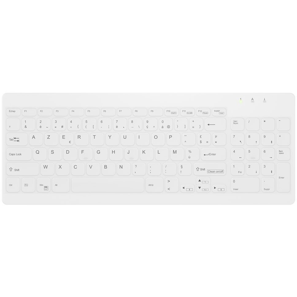 Клавиатура Contour Design Active Key AK-C7012 — AK-C7012F-U1-W/FR, френска подредба, бяла
