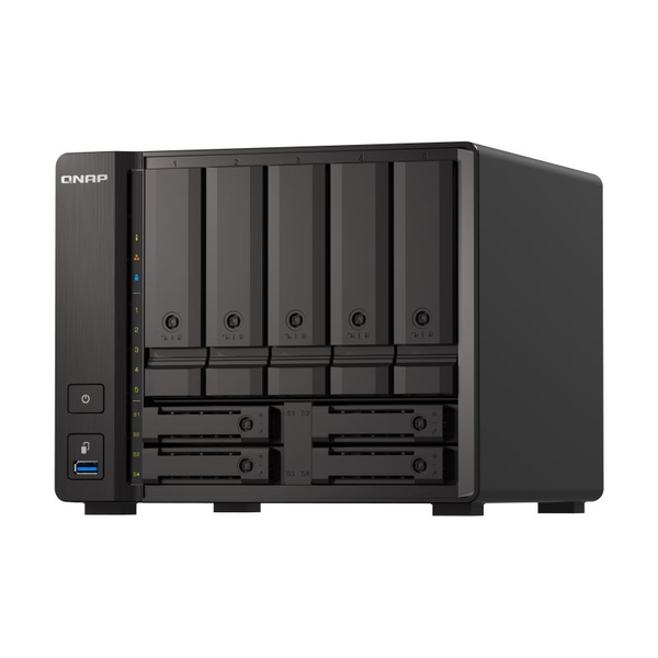 QNAP TS-H973AX NAS Tower AMD Ryzen V1500B 8 GB DDR4 QuTS hero Sort