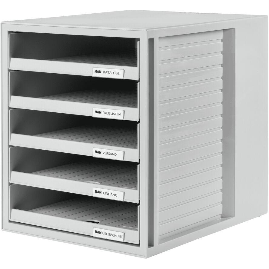 HAN SCHRANK-SET 1401-11 Fiókos irattároló Élénk szürke DIN A4 Fiókok száma: 5 (1401-11)
