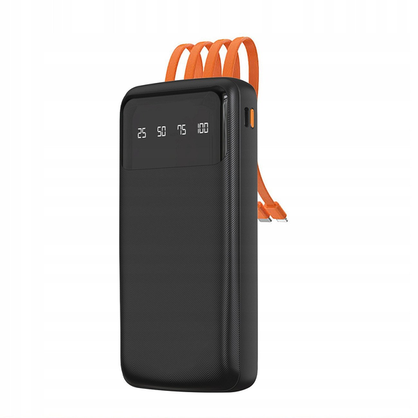 Baterie externă universală Dudao K6Pro 10000 mAh USB-C Lightning Negru