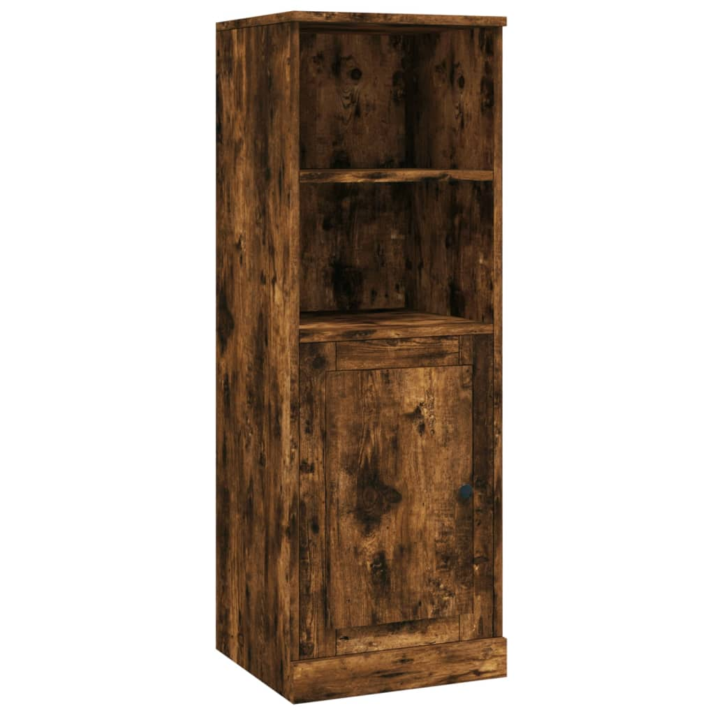 füstös tölgy színű szerelt fa magasszekrény 36x35,5x103,5 cm (816325)