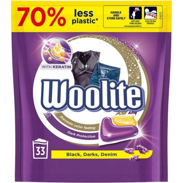 Woolite WOOLITE kapsułki do prania czerń,ciemne,jeans 33szt