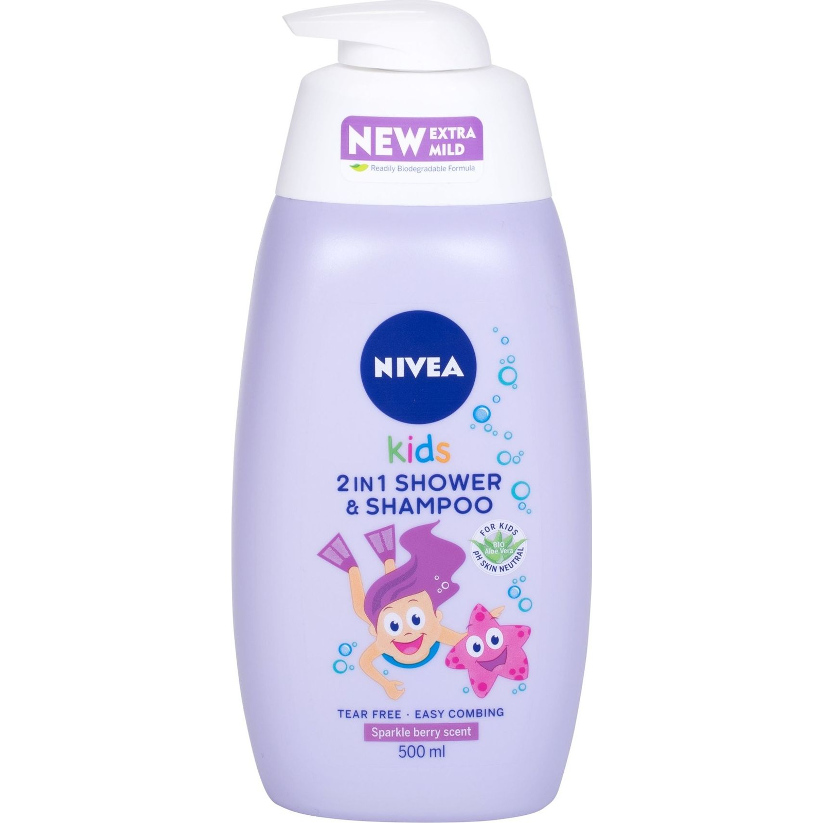 NIVEA Kids 3in1 Shower & Shampoo Girl 500 ml (97299)