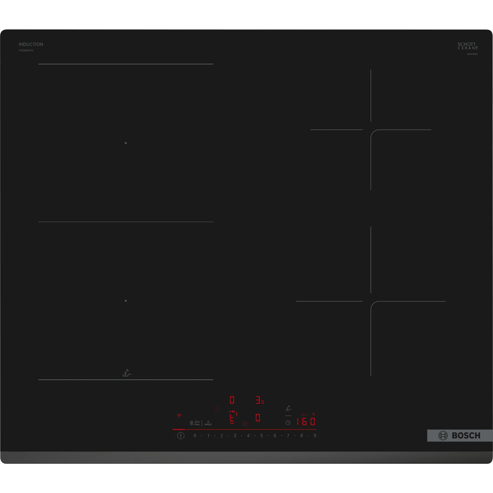 Bosch PVS63KHC1Z Indukciós főzőlap - Fekete (PVS63KHC1Z)