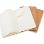 Комплект от 3 бележника Moleskine, Картон/Хартия, 70 g/m2, 9x14 cm, Кафяв
