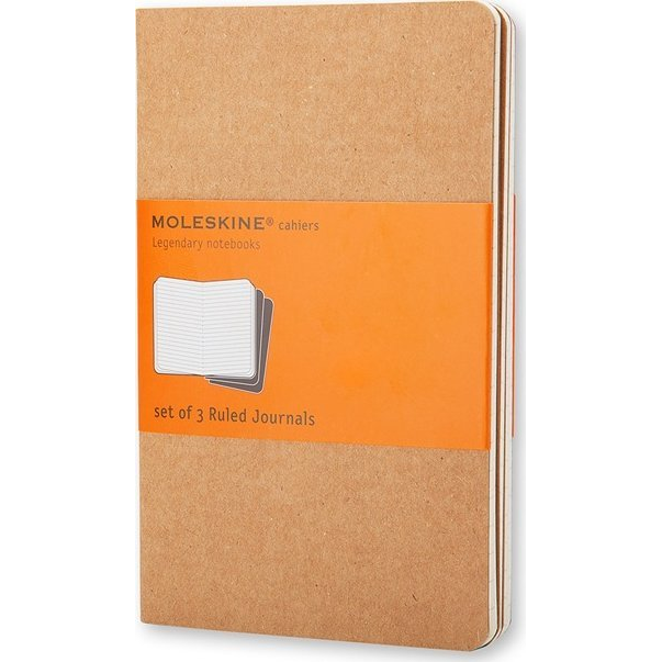 Moleskine Pocket 64lap vonalas 3db/csomag barna jegyzetfüzet (MS-704925)