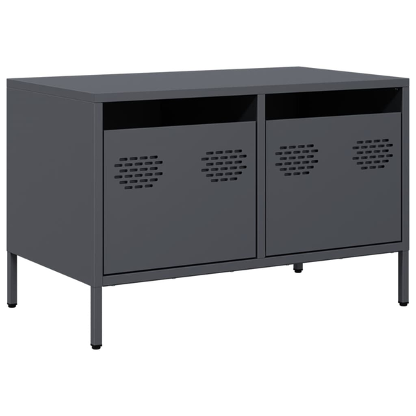 Mueble Para Tv Acero Laminado En Frío Antracita 68x39x43,5 Cm Vidaxl