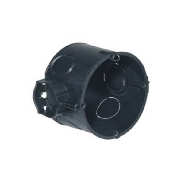 Kaiser 1055-41 1-es kerek 60mm műanyag fekete süllyesztett szerelvénydoboz (KAIS1055-41)