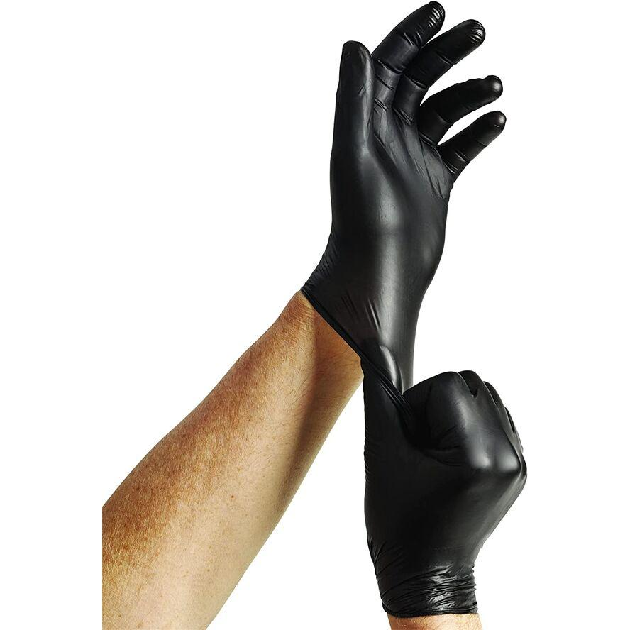 Spontex Einmalhandschuhe Extra Black 100 aus Vinyl Gr. L (12933018) (12933018)